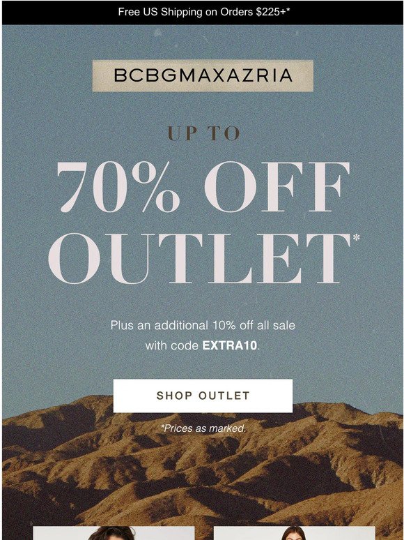 Visit our Outlet for up to 70% OFF