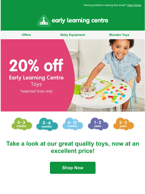 Early Learning Centre Enjoy 20 Off Early Learning Centre Toys 🥰 Milled