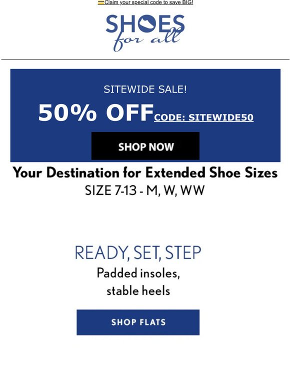 Sitewide Spectacular! 50% OFF!