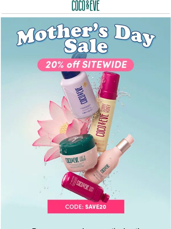 Ending soon: 20% Off Mother's Day Sale