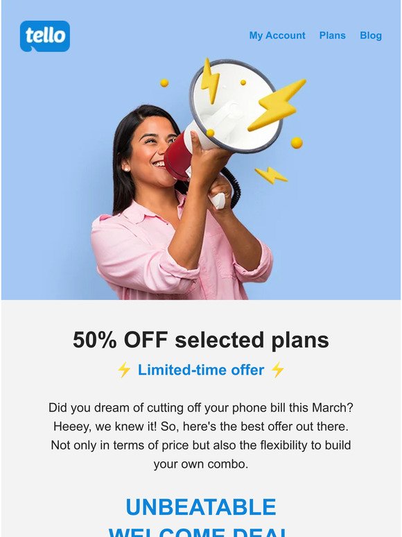 ❗💙 LIMITED OFFER: 50% OFF your US plan