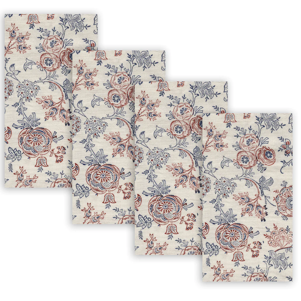 Image of Block Print Linen Napkin
