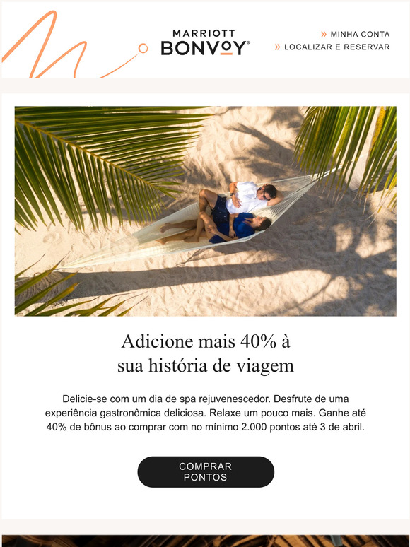 Atualização da sua conta Marriott Bonvoy: Ofertas especiais, benefícios e mais
