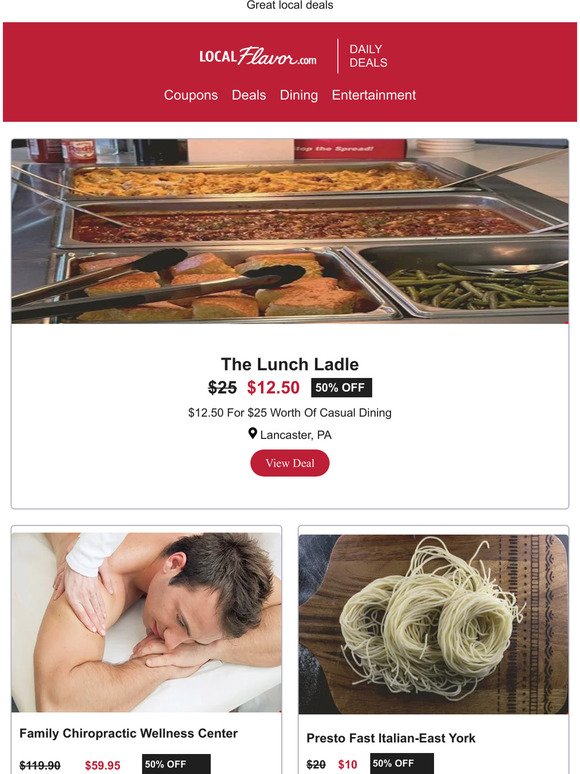 Check Out Today’s Discounts at The Lunch Ladle and More