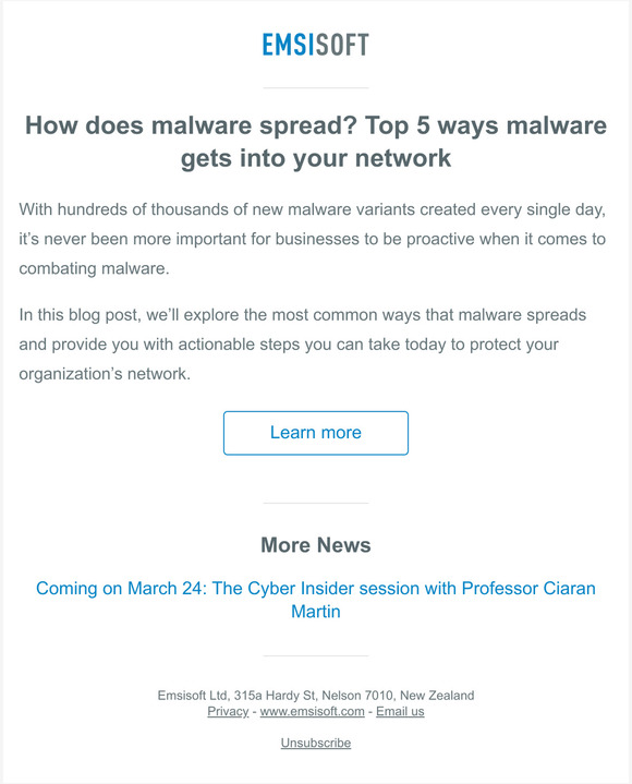 How does malware spread? Top 5 ways malware gets into your network