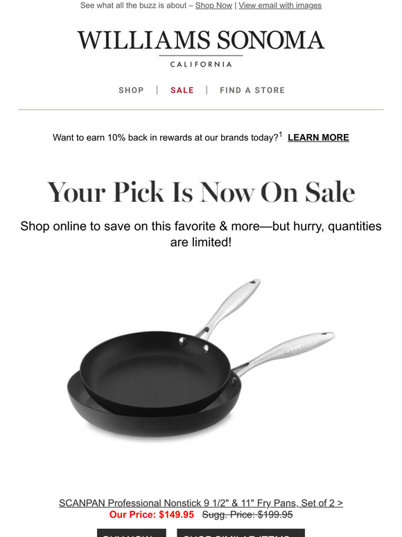 Good news! SCANPAN Professional Nonstick Fry Pans, Set of 2 is now on sale for a limited time!