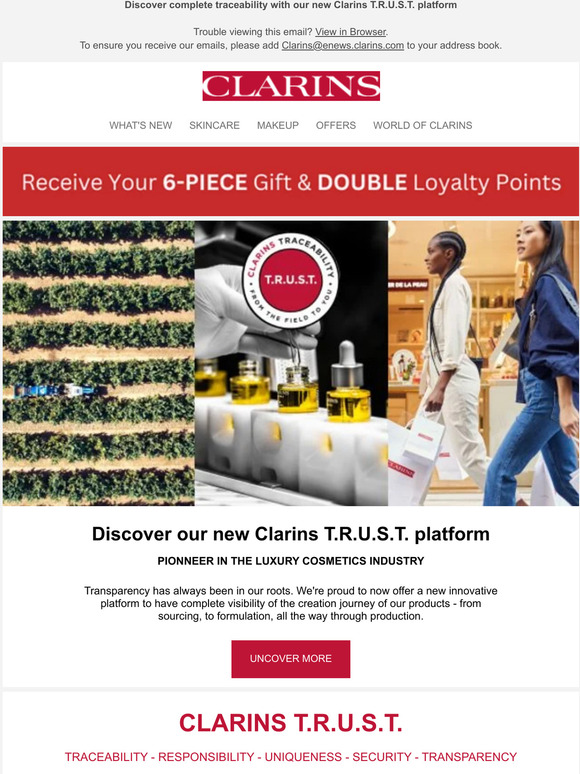 Your T.R.U.S.T. in Clarins