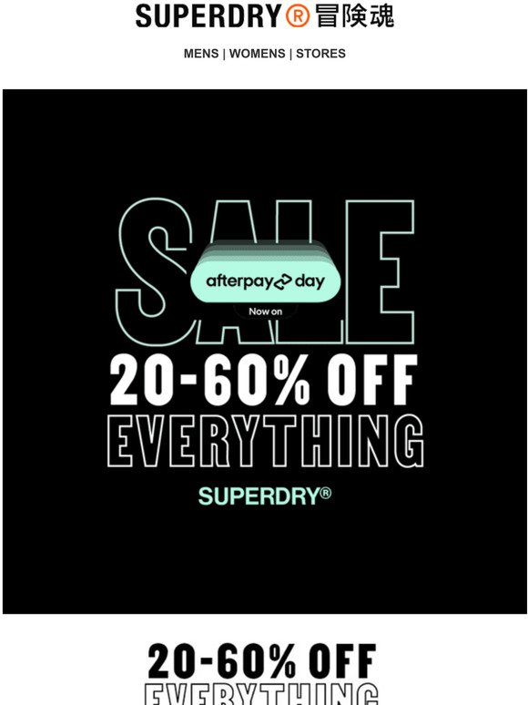 Shop 20-60% off Everything!