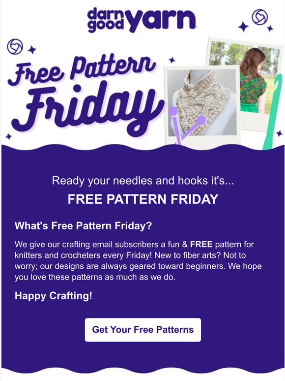 Darn Good Yarn Two free patterns walk into a yarn store... 👀 Milled