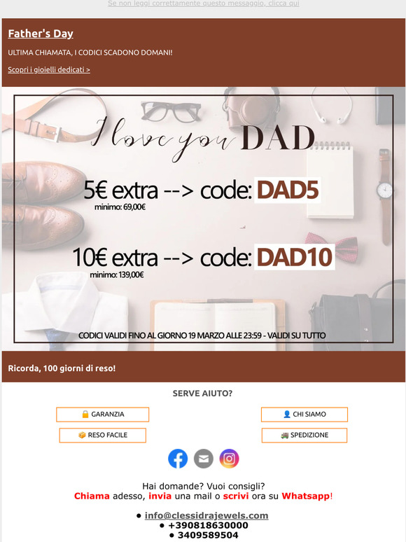 Fino al -10€ EXTRA: scadono domani! 👔