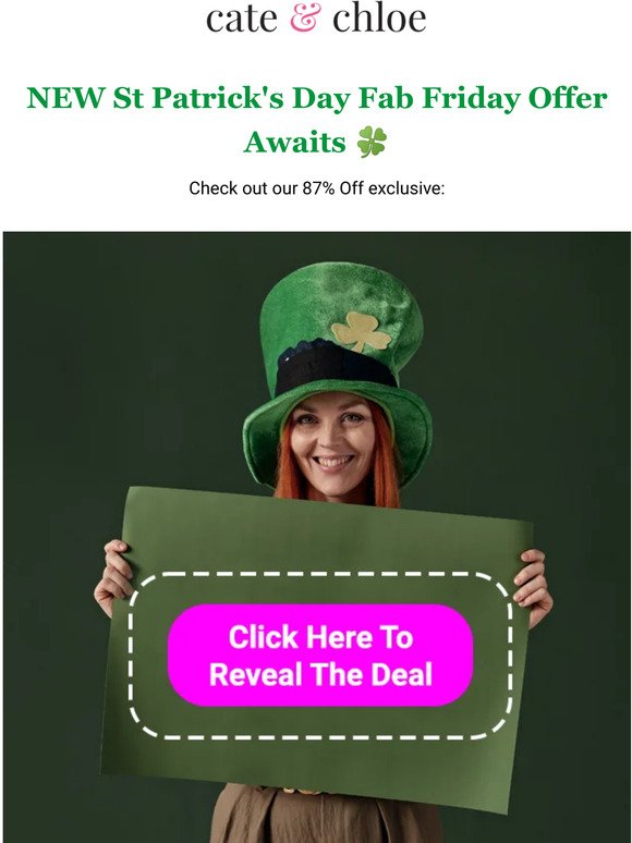 Fab Deal on St Patrick's Day? Unveil your luck 🍀