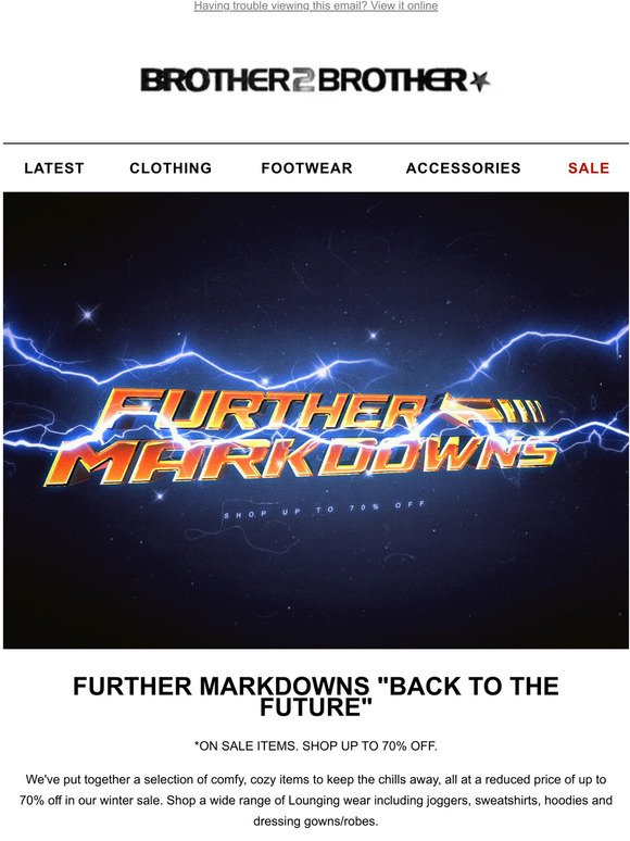 FURTHER MARKDOWNS | SHOP UP TO 70% OFF
