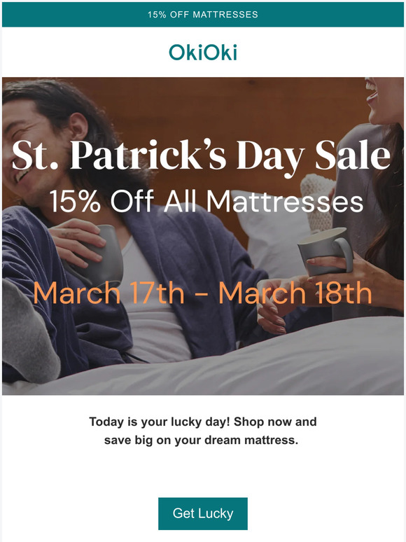 FLASH SALE! 15% OFF MATTRESSES 🍀🌈