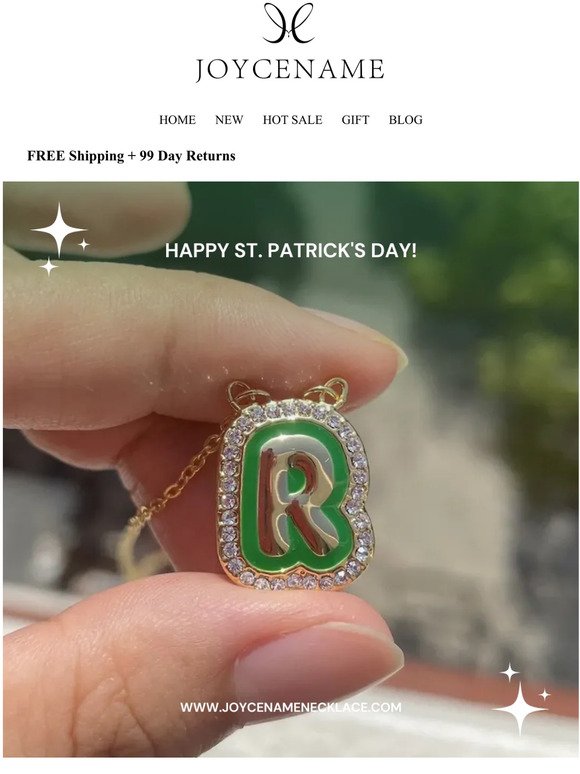 Enjoy 25% off and get Lucky with Custom Green Jewelry