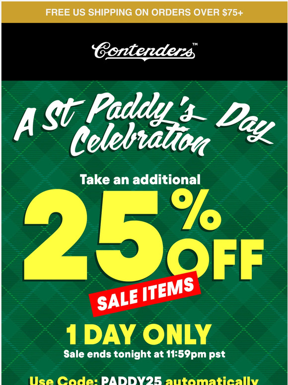 ST PADDY'S SALE 🍀Take an Additional 25% Off ALL Sale Items