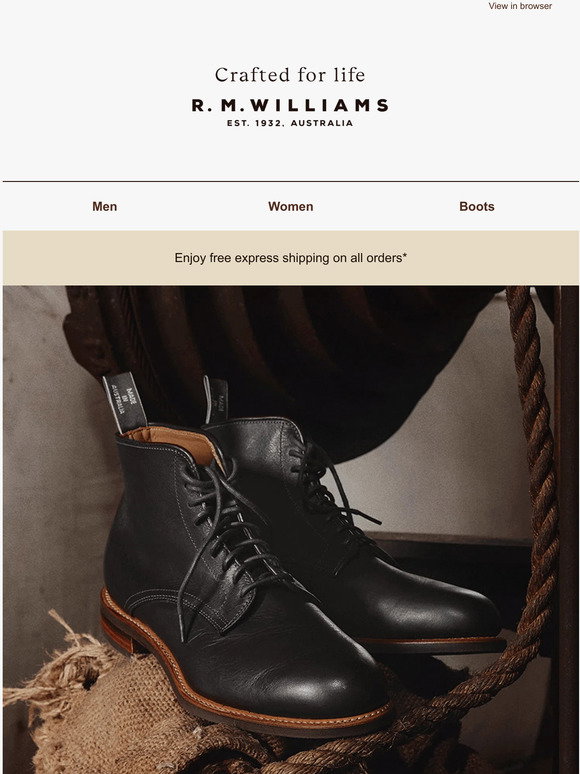 R.M. Williams US: Introducing our new Gardener Commando boot