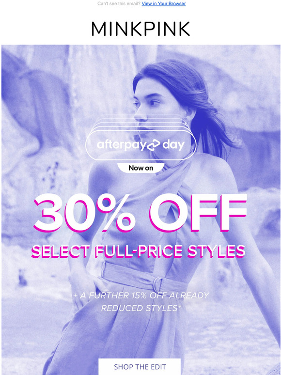 FLASH SALE | 30% Off Selected Styles
