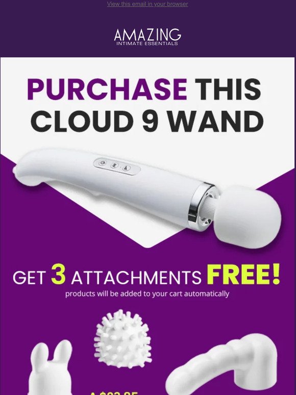 Purchase Cloud 9 Wand and get 3 attachments FREE!