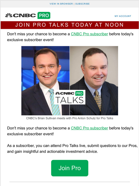 TODAY: Pro Talks - hear from top investor Anton Schutz