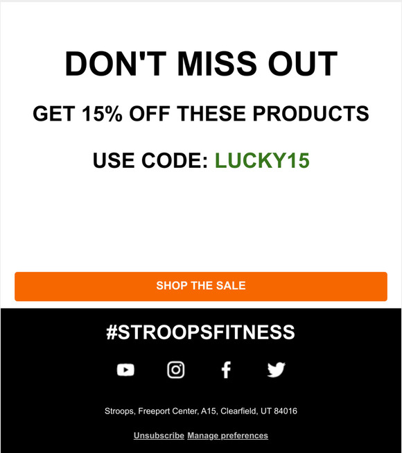 Happy St. Patrick's Day! Get 15% OFF Select Products This Weekend!