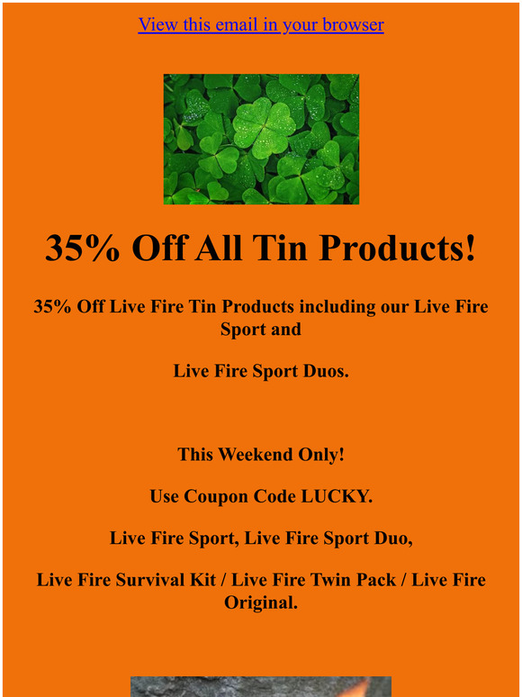 35% Off All Tin Products!