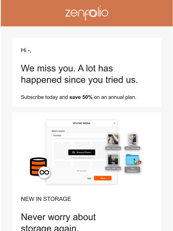 Now offering unlimited storage!