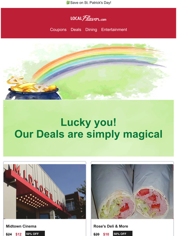 🍀No Blarney! Open for Amazing Local Deals.