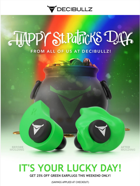 Feeling lucky?! Get 25% off green earplugs!
