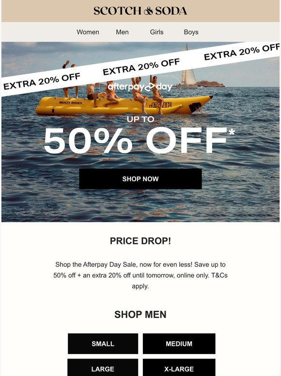 Up to 50% + Extra 20% Off!