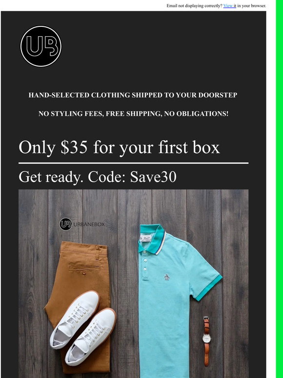 Over $80 worth of clothes for just $37! Let our stylists upgrade his wardrobe!