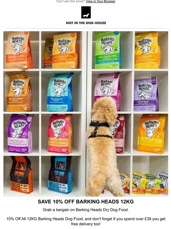 10% Off Barking Heads Dog Food