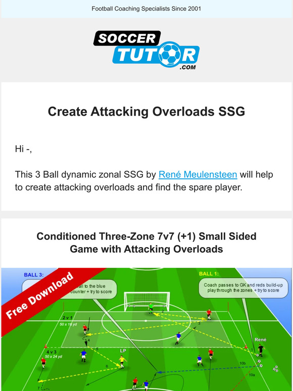 250 Award Winning Soccer Drills Software Create Attacking Overloads