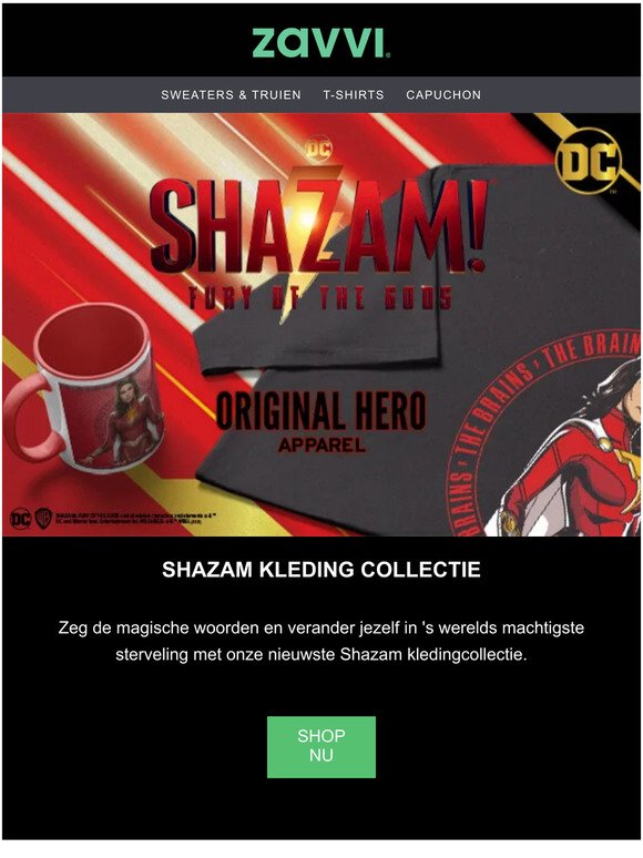 NIEUW: Shazam Kleding Collectie ⚡