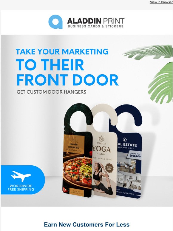 Advertise on Their Front Door - Custom Door Hangers 🚪