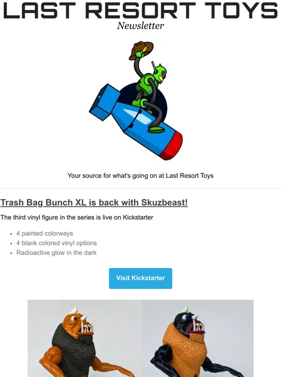 Trash Bag Bunch XL: Skuzbeast vinyl toy by Last Resort Toys