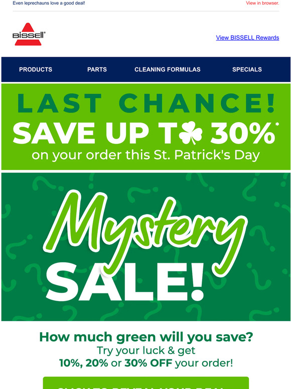 24 hrs left! Test your luck & get up to 30% off 🍀