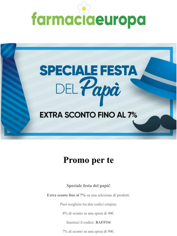 Speciale festa del papà: scegli il codice coupon!
