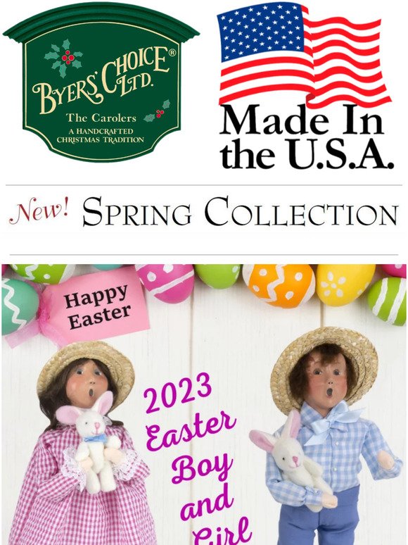 🐰  Hop to It, Byers' Choice Easter Kids are Here!!  ﻿ ﻿  ​