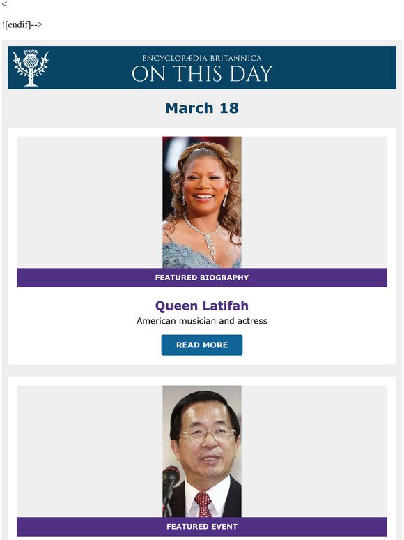 Election of Chen Shui-bian, Queen Latifah is featured, and more from Britannica