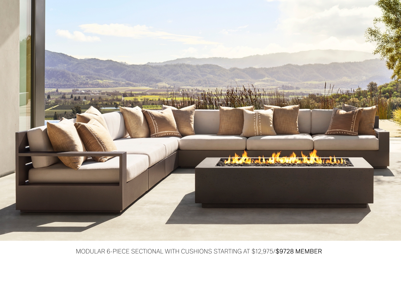 Restoration Hardware The Marbella Outdoor Collection. Modern & Modular