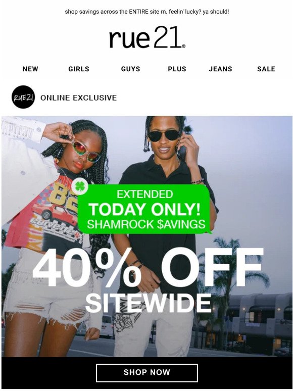 EXTENDED: 40% OFF sitewide