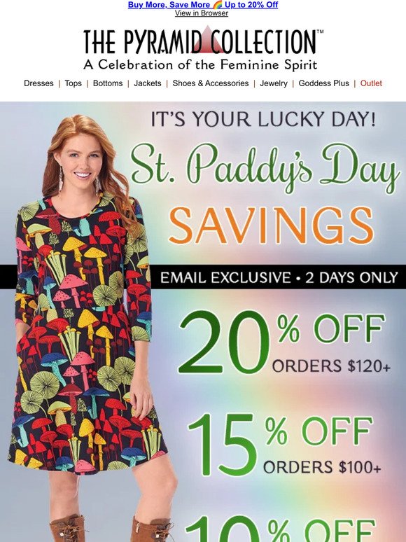 Yes, St. Patrick's Day is Extended ~ Save up to 20% ~ Ends @ Midnight