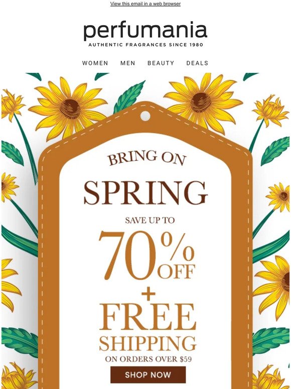 Bring on Spring | Save Up to 70% Off