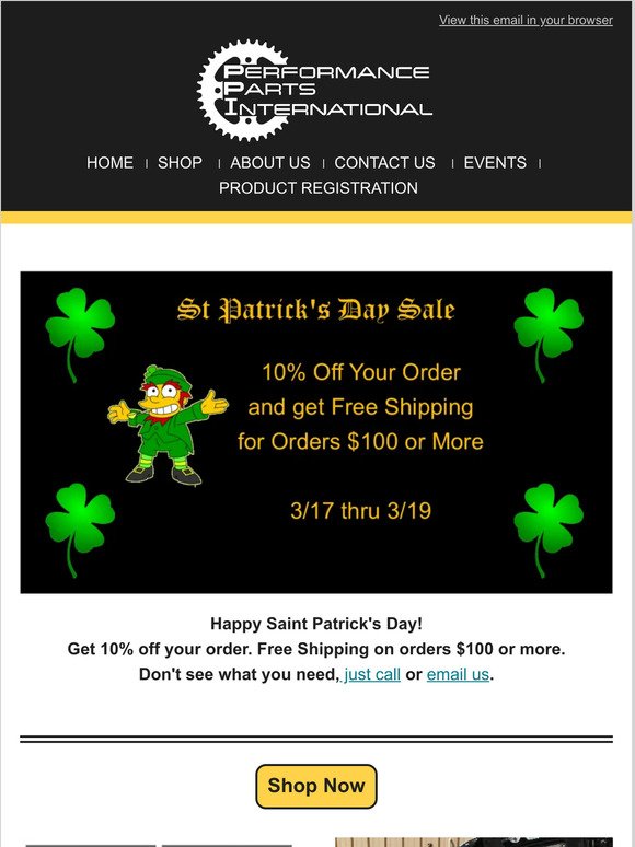 St Patrick's Day Sale! Friday thru Sunday
