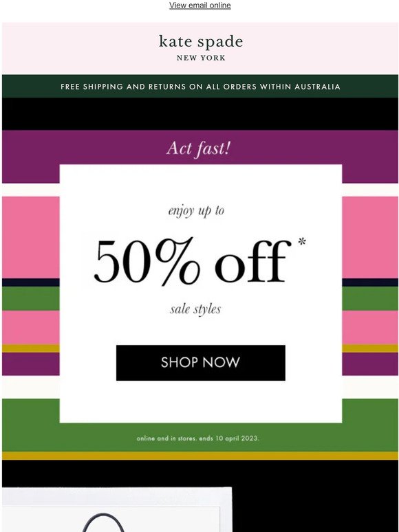 Kate Spade Email Newsletters: Shop Sales, Discounts, and Coupon Codes
