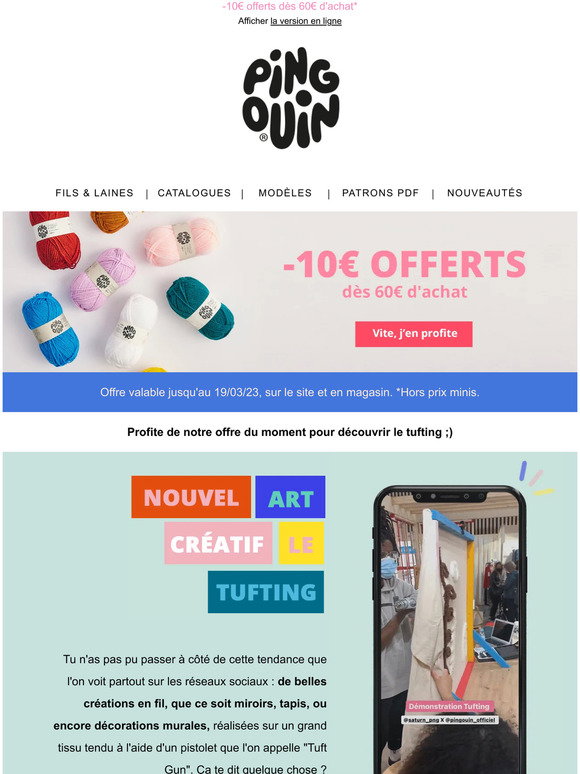 Pingouin Connaissez Vous Le Tufting 🔫 Milled 