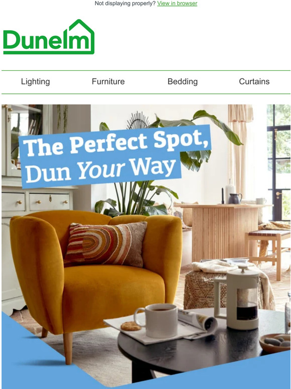 Dunelm This just in new ways to get comfy Milled