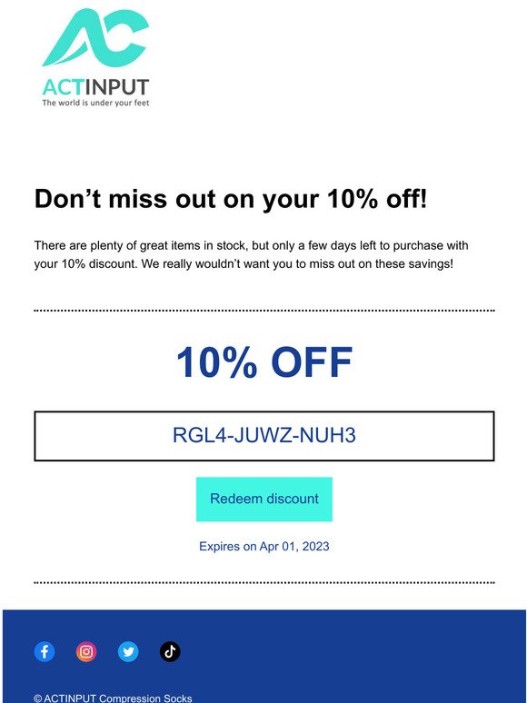 Don’t miss out on your 10% off!