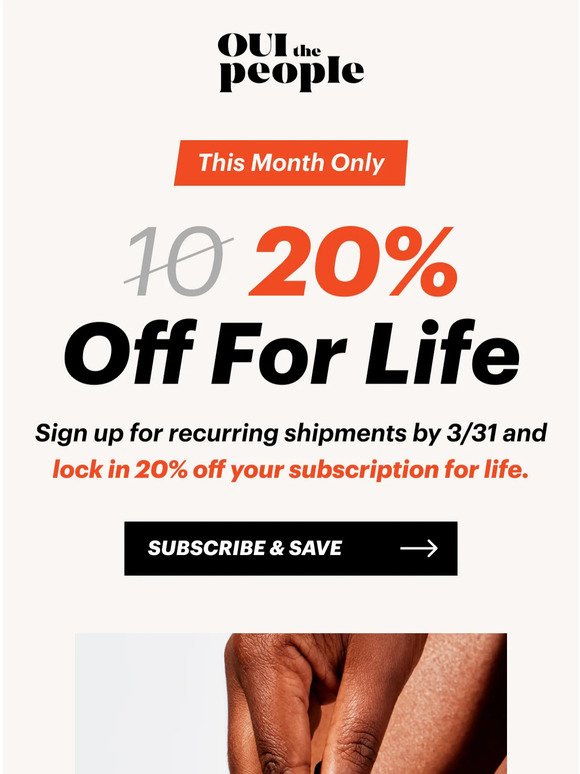 20% Off For Life