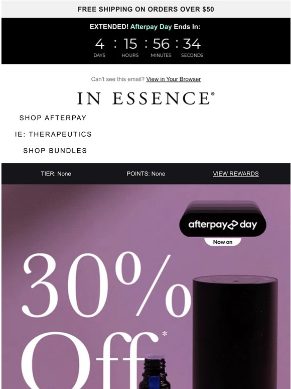 EXTENDED! Afterpay 30% Off Continues!